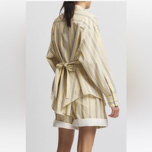 SAINT ART Lara Blouse in Canary Stripe